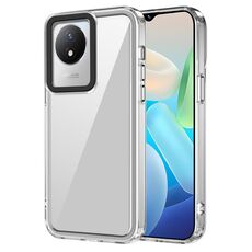 Per vivo Y02/Y02A Custodia per telefono antiurto in acrilico trasparente + TPU (trasparente)