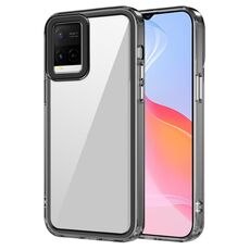 Per vivo Y21/Y33s/Y21s/Y21t Custodia per telefono antiurto in acrilico trasparente + TPU (nero trasparente)
