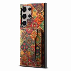 Custodia per telefono con supporto per slot per scheda Samsung Galaxy S24 Ultra 5G (giallo autunno)