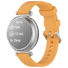 Per cinturino per orologio in silicone con fibbia argento Garmin Lily 2 da 14 mm (giallo)