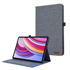 Custodia per tablet in pelle e tessuto Xiaomi Redmi Pad Pro 12.1 (blu)