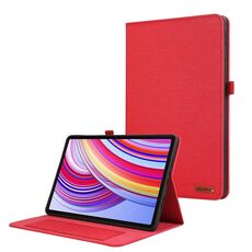 Custodia per tablet in pelle e tessuto Xiaomi Redmi Pad Pro 12.1 (rossa)