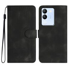 Custodia in pelle per vivo V29e 5G Global/Y200 5G Global Heart Pattern Skin Feel (nera)