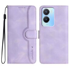 Per vivo Y56 5G Global/Y16 4G Global Heart Pattern Skin Feel Custodia in pelle per telefono (viola)