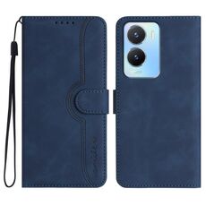 Per vivo Y56 5G Global/Y16 4G Global Heart Pattern Skin Feel Custodia in pelle per telefono (Royal Blue)