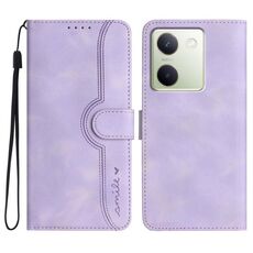 Per vivo Y100 5G Global Heart Pattern Skin Feel Custodia in pelle per telefono (viola)