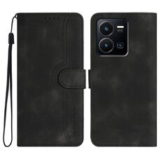 Custodia in pelle per vivo Y35 4G Global/Y22s 4G Global Heart Pattern Skin Feel (nera)