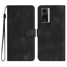 Per vivo Y75 5G Global/T1 5G Global Heart Pattern Skin Feel Custodia in pelle per cellulare (nera)