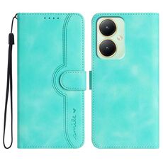 Per vivo Y27 4G Global Heart Pattern Skin Feel Custodia in pelle per telefono (azzurro)