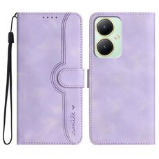 Per vivo Y27 4G Global Heart Pattern Skin Feel Custodia in pelle per cellulare (viola)