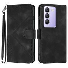 Per vivo Y100 5G IDN/Y200e 5G Global Line Modello Skin Feel Custodia in pelle per telefono (Nero)