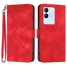 Custodia in pelle per vivo V29e 5G Global/Y200 5G Global Line modello Skin Feel (rosso)