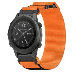 Per cinturino per orologio Garmin MARQ Commander da 22 mm in nylon con chiusura a strappo (arancione)