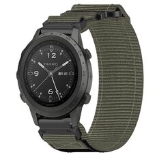 Per cinturino per orologio Garmin MARQ Commander da 22 mm in nylon con chiusura a strappo (grigio)