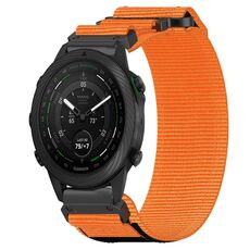 Per cinturino per orologio Garmin MARQ Golfer, cinturino in nylon da 22 mm con chiusura a strappo (arancione)