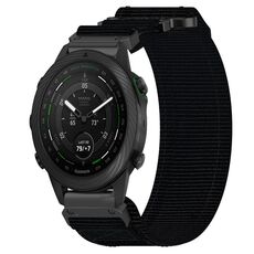 Per cinturino per orologio Garmin MARQ Golfer, cinturino in nylon da 22 mm con chiusura a strappo (nero)
