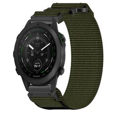 Per cinturino per orologio Garmin MARQ Golfer, cinturino in nylon da 22 mm con chiusura a strappo (verde militare)