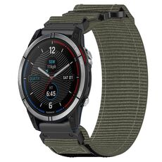 Per cinturino per orologio Garmin Quatix 7 da 22 mm in nylon con chiusura a strappo (grigio)