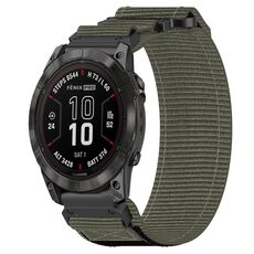 Per cinturino per orologio Garmin Fenix 7 Pro 47mm 22mm in nylon con chiusura a strappo (grigio)