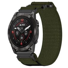 Per cinturino per orologio Garmin Epix Pro 47mm 22mm in nylon con chiusura a strappo (verde militare)