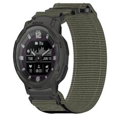Per cinturino per orologio Garmin Instinct Crossover Solar da 22 mm in nylon con chiusura a strappo (grigio)