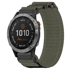 Per cinturino per orologio Garmin Fenix 7 da 22 mm in nylon con chiusura a strappo (grigio)