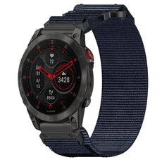 Per cinturino per orologio Garmin EPIX Gen 2 da 22 mm in nylon con chiusura a strappo (blu)