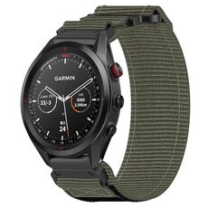 Per cinturino per orologio Garmin Approach S62 in nylon da 22 mm con chiusura a strappo (grigio)