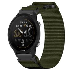 Per cinturino per orologio Garmin Forerunner 955 da 22 mm in nylon con chiusura a strappo (verde militare)