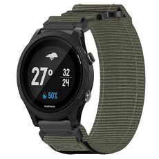 Per cinturino per orologio Garmin Forerunner 935 da 22 mm in nylon con chiusura a strappo (grigio)