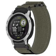 Per cinturino per orologio Garmin Instinct da 22 mm in nylon con chiusura a strappo (grigio)