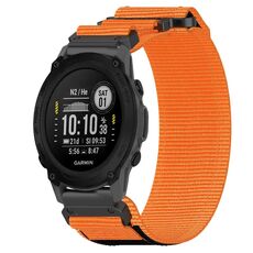 Per cinturino per orologio Garmin Descent G1 da 22 mm in nylon con chiusura a strappo (arancione)