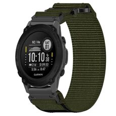 Per cinturino per orologio Garmin Descent G1 da 22 mm in nylon con chiusura a strappo (verde militare)