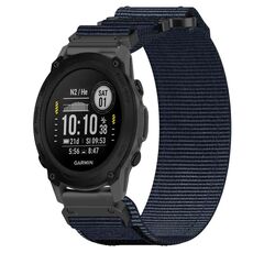 Per cinturino per orologio Garmin Descent G1 da 22 mm in nylon con chiusura a strappo (blu)