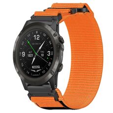 Per cinturino per orologio Garmin D2 Delta PX 26 mm in nylon con chiusura a strappo (arancione)