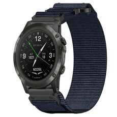 Per cinturino per orologio Garmin D2 Delta PX 26 mm in nylon con chiusura a strappo (blu)