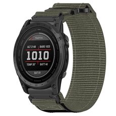 Per cinturino per orologio Garmin Tactix 7 Pro da 26 mm in nylon con chiusura a strappo (grigio)