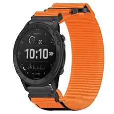 Per cinturino per orologio Garmin Tactix Delta da 26 mm in nylon con chiusura a strappo (arancione)