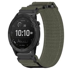 Per cinturino per orologio Garmin Tactix Delta da 26 mm in nylon con chiusura a strappo (grigio)