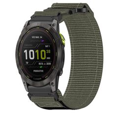 Per cinturino per orologio Garmin Enduro 2 da 26 mm in nylon con chiusura a strappo (grigio)