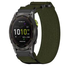 Per cinturino per orologio Garmin Enduro 2 da 26 mm in nylon con chiusura a strappo (verde militare)