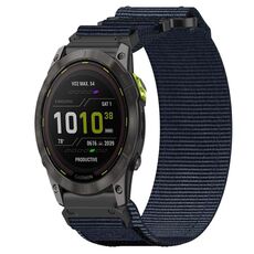 Per cinturino per orologio Garmin Enduro 2 da 26 mm in nylon con chiusura a strappo (blu)