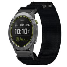 Per cinturino per orologio Garmin Enduro da 26 mm in nylon con chiusura a strappo (nero)