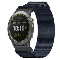 Per cinturino per orologio Garmin Enduro da 26 mm in nylon con chiusura a strappo (blu)