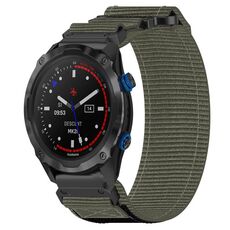 Per cinturino per orologio Garmin Descent MK 2i 26 mm in nylon con chiusura a strappo (grigio)