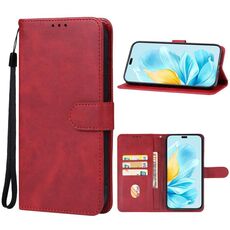 Custodia in pelle per telefono Honor 200 Lite (rossa)
