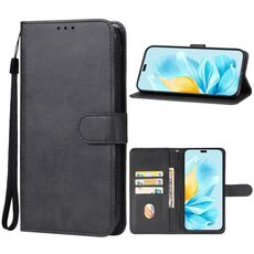 Custodia in pelle per telefono Honor 200 Lite (nera)