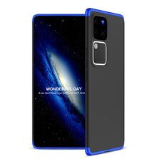Per vivo V30 /V30 Pro 5G GKK Custodia per PC a copertura totale con giunzione a tre stadi (Nero Blu)