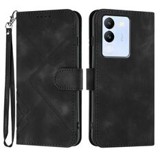 Per vivo V29e 5G Global/Y200 5G Global Line Modello Skin Feel Custodia in pelle per telefono (Nero)