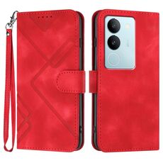 Custodia in pelle per vivo V29 5G Global/V29 Pro Line modello Skin Feel (rossa)